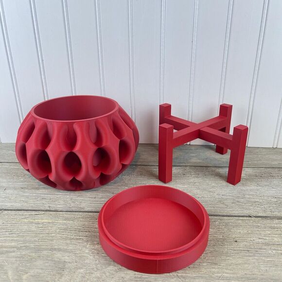 Modern Indoor Flower Pot w/ Drainage Tray, Xiomu Planter Pot - Picture 7 of 9